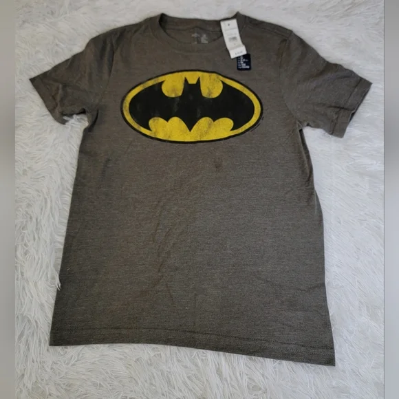 GAP Kids Charcoal Batman Tee - Short Sleeve Boys Size M - Picture 1 of 4